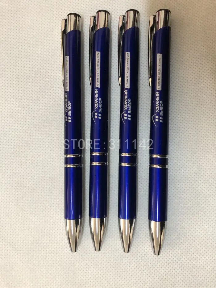 1000 custom promotion blue ball pens brand company logo advertising pens with logo ball pen body