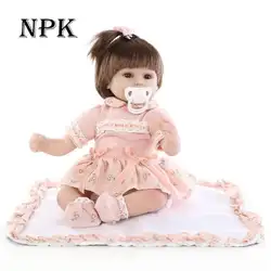 Новорожденных полное тело младенца силикона Кукла реборн 16 дюймов винил Реалистичная Коллекционная кукла реборн ребенка симулятор куклы