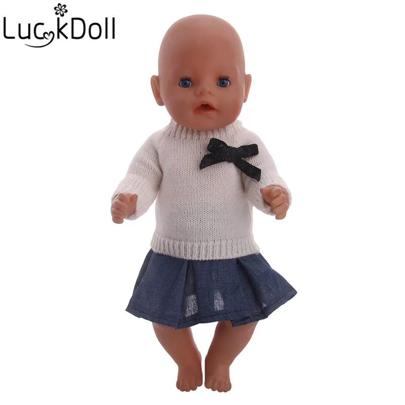 Luckdoll одежда вязаная рубашка 7 шт./стиль подходит для 43 см кукла аксессуары Детский Рождественский подарок для selec n966-n1486