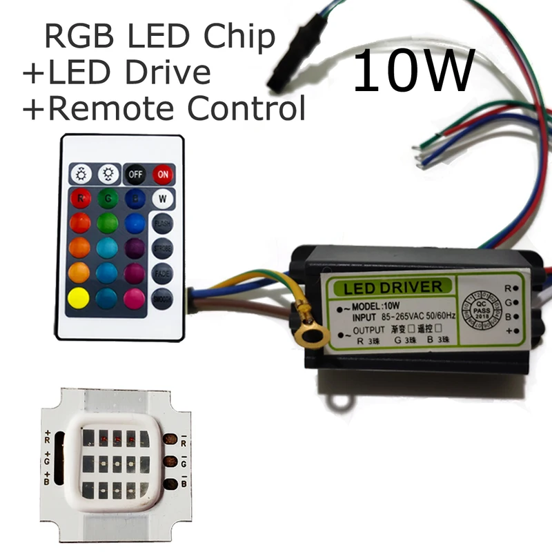 Крепление RGB + Драйвер удаленный светильник шарик COB 10 Вт 24 ключ блестящая