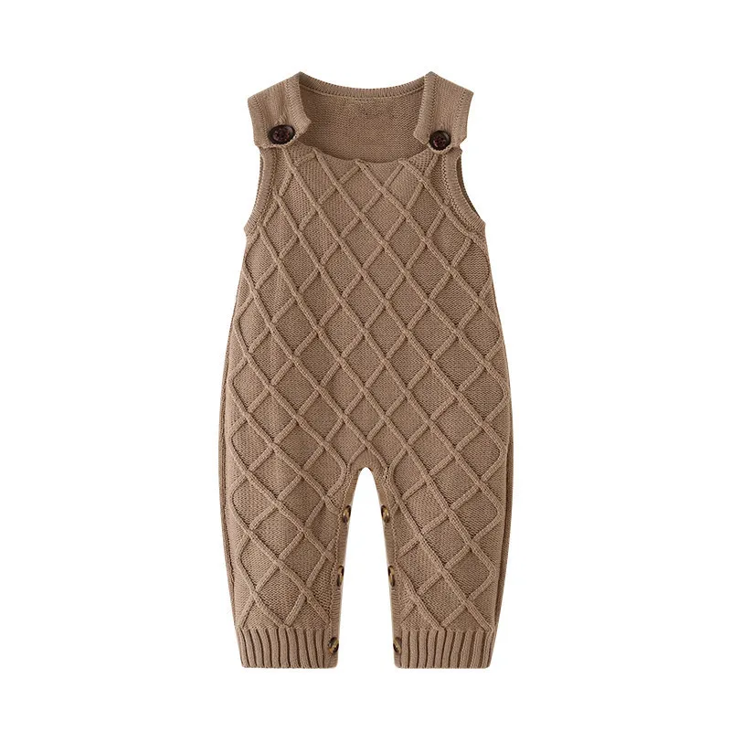 

Autumn Baby Romper Newborn Baby Clothes Baby Girls Boys Sleeveless Jumpsuit Infant Knitted Rompers Photography Props