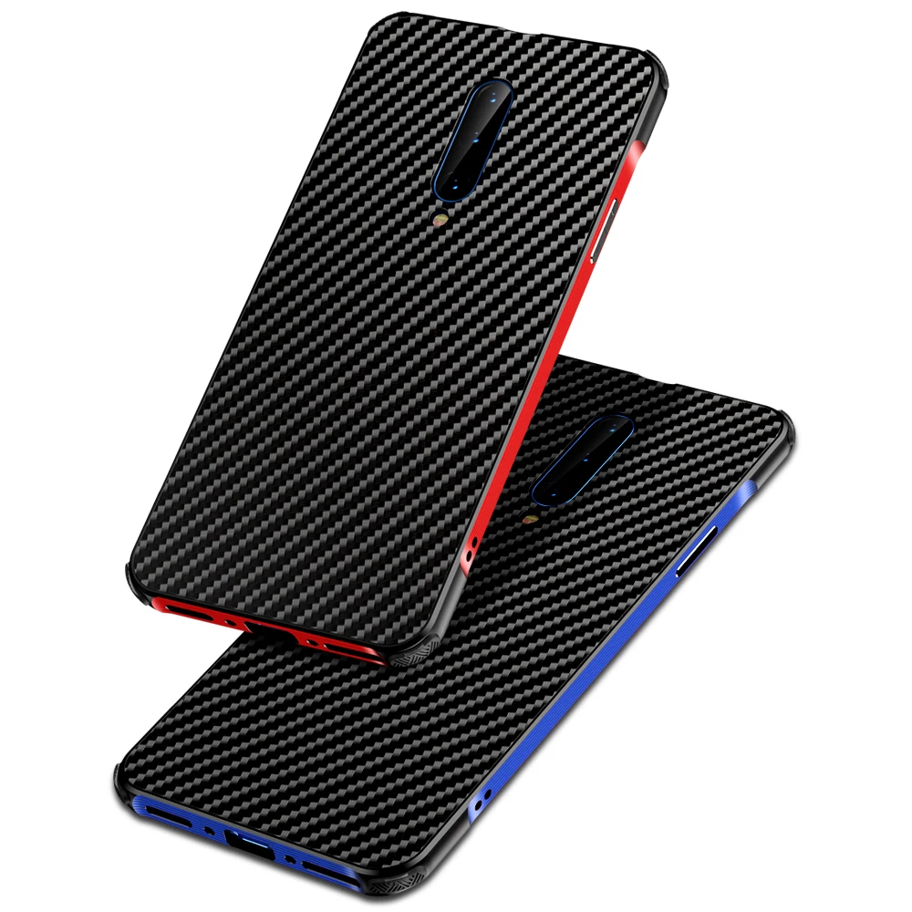 

Luxury Hybrid Case For OnePlus 7 Pro Hard Carbon fiber Metal Bumper+PC Protective Back Cover For one plus 7 7Pro shell