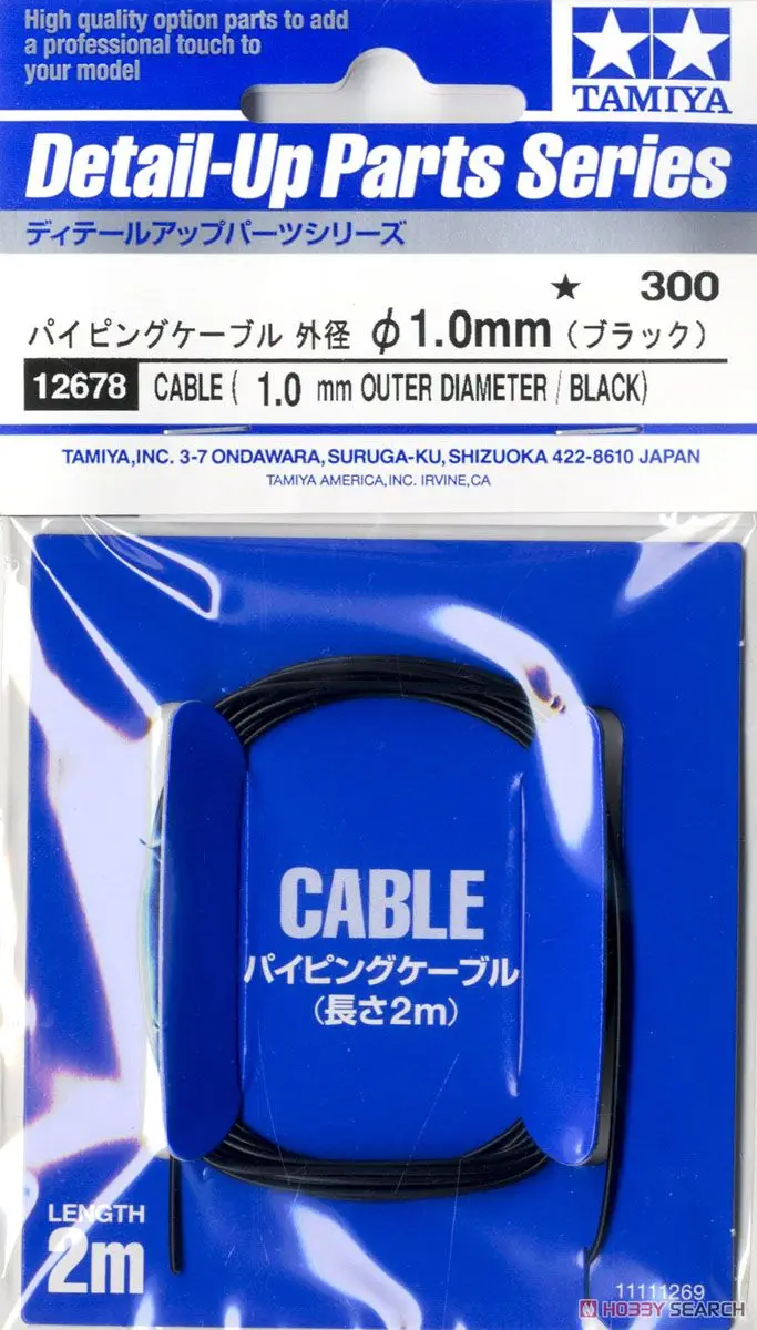 

Tamiya 12678 1.0mm Piping Cable for 1/6 1/12 1/24 Model Car Detail Up Parts