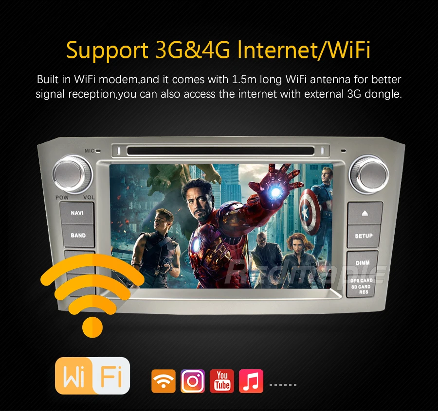 Sale 4G RAM Android 9.0 Car Radio GPS Multimedia Stereo DVD Player For Toyota Avensis T25 2003-2008 Auto Audio Navigation Headunit 7
