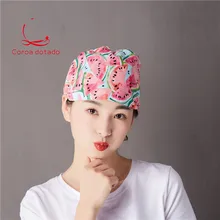 Операционная Кепка для мужчин и женщин, медицинская шапочка для медсестры, стоматологическая Косметическая салонная ветеринарная больница, мультяшная печать, операционная Кепка