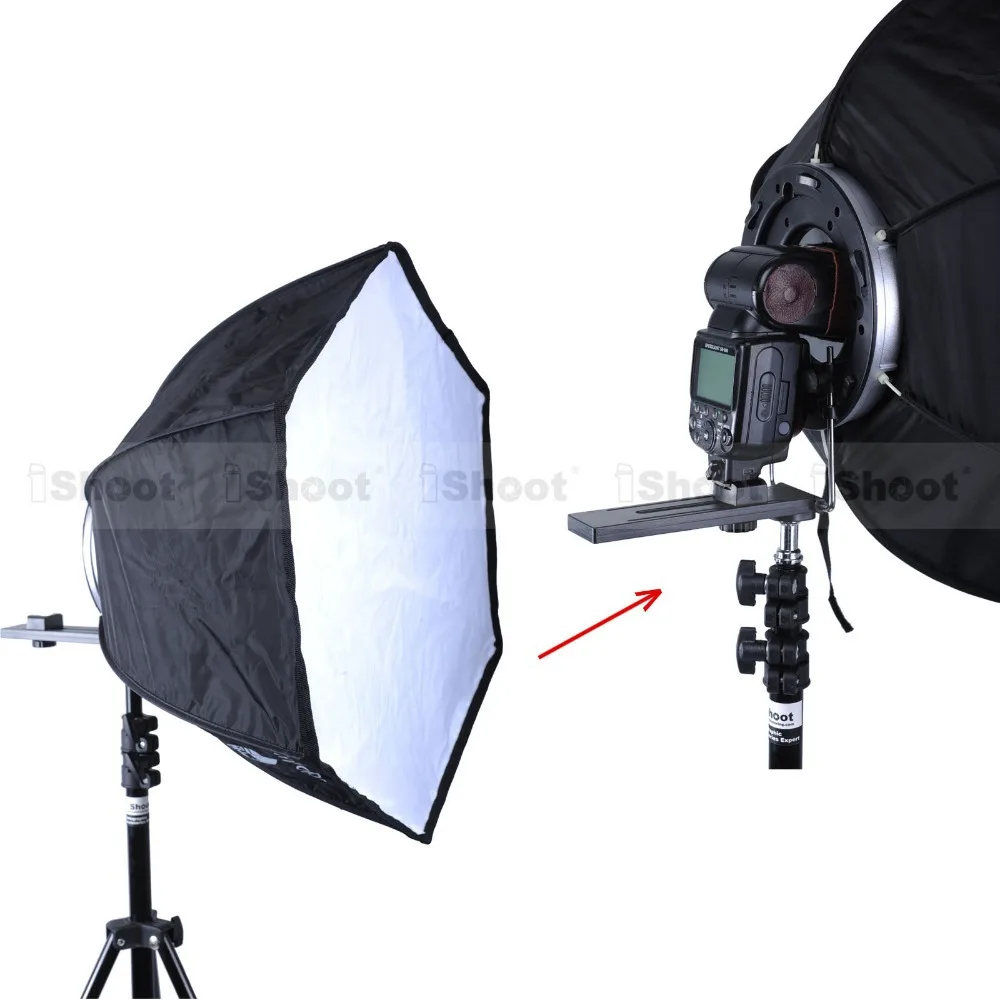 18"Foldable Hexagonal Speedlite Flash Softbox Diffuser Reflector with