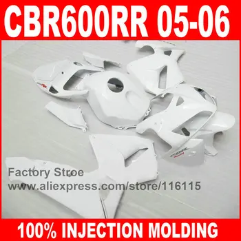

Custom factory store Injection Molding for HONDA CBR600RR fairings kit 2005 2006 CBR 600 RR 05 06 full white fairing parts