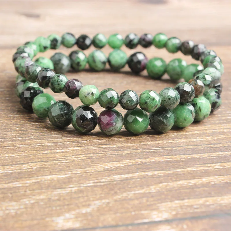 

LingXiang 6/8/10mm fashion Jewelry Natural faceted epidote stone bracelet series Attractive male and female ornaments and amulet