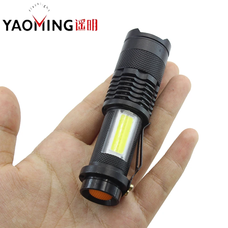 

Tactical Mini COB LED Flashlight Cree XML Q5 Led Torch COB Flashlights 4 Modes Portable Lights Small Zoom Lantern for Camping