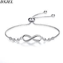 DXJEL браслеты бесконечности и браслеты femme ювелирные изделия любовь навсегда Регулируемый Серебряный браслет Дружба девушки ювелирные изделия аксессуары