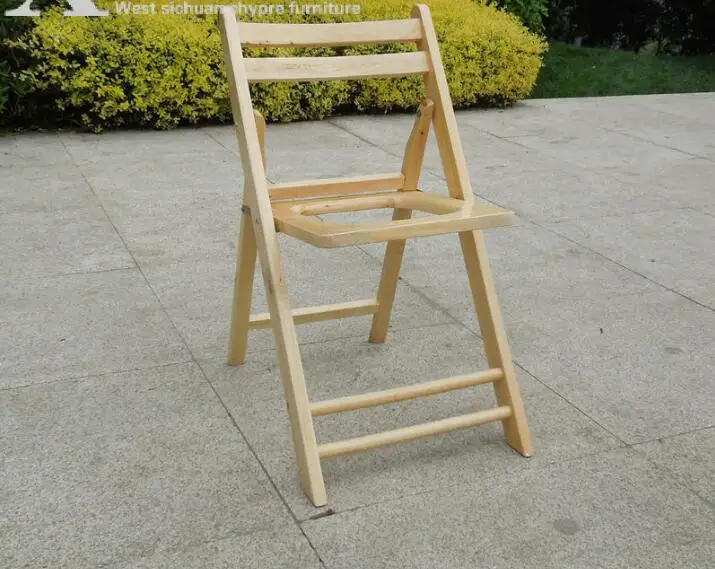 Solid wood folding bath chair toilet seat cucking stool potty chair