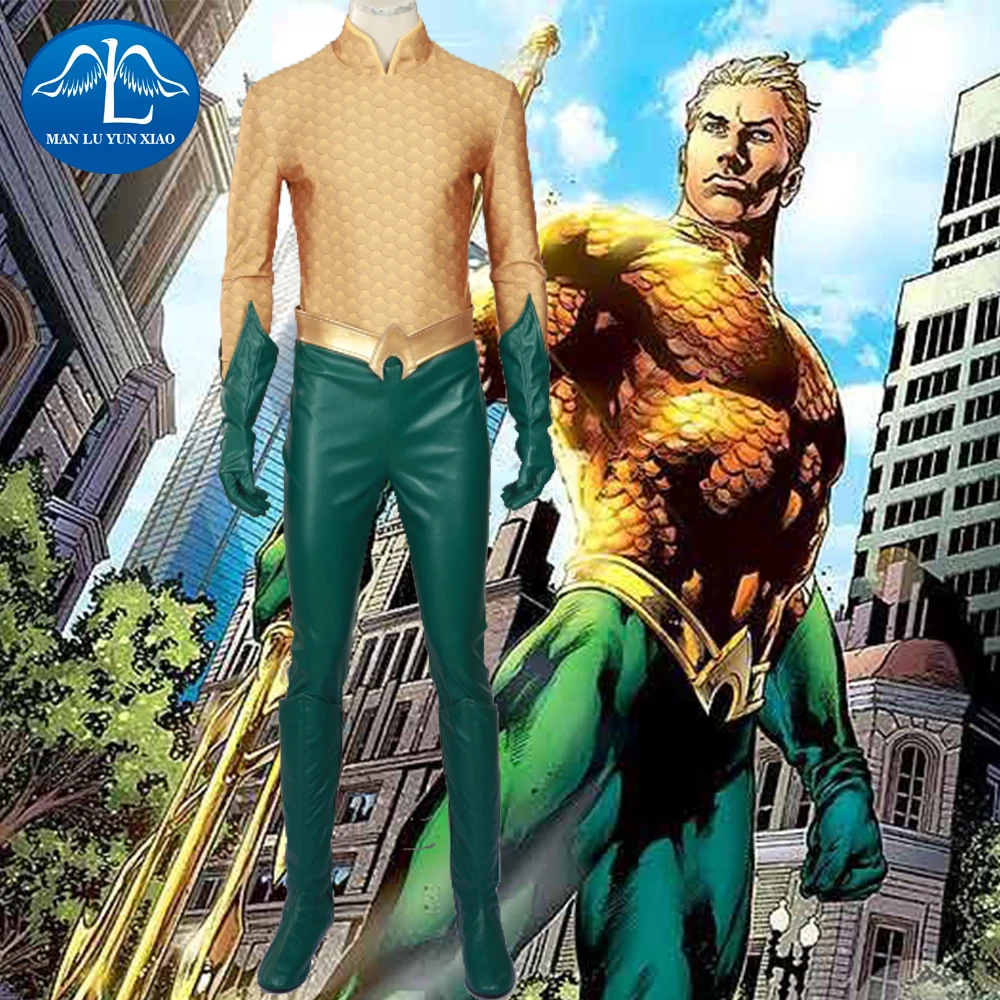 

MANLUYUNXIAO New Men's Aquaman Costume Arthur Curry Orin Cosplay Costume Outfit Halloween Costumes for Men Wholesale