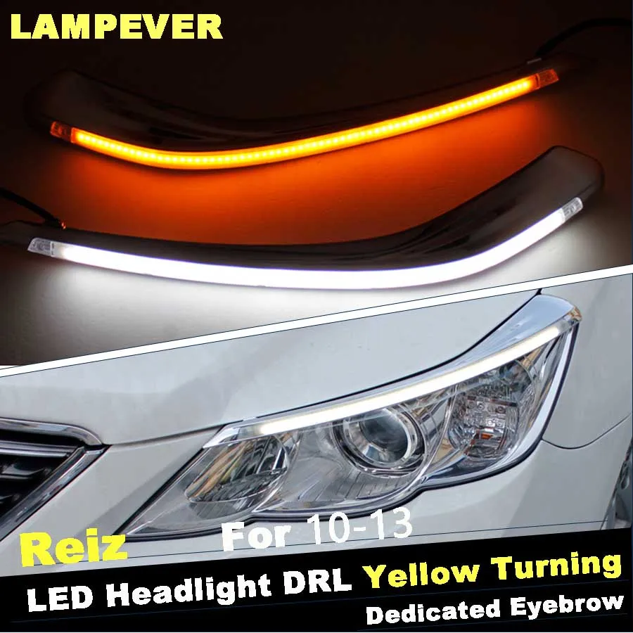 Lampever Car Headlight LED Eyebrow Daytime Running Light DRL With