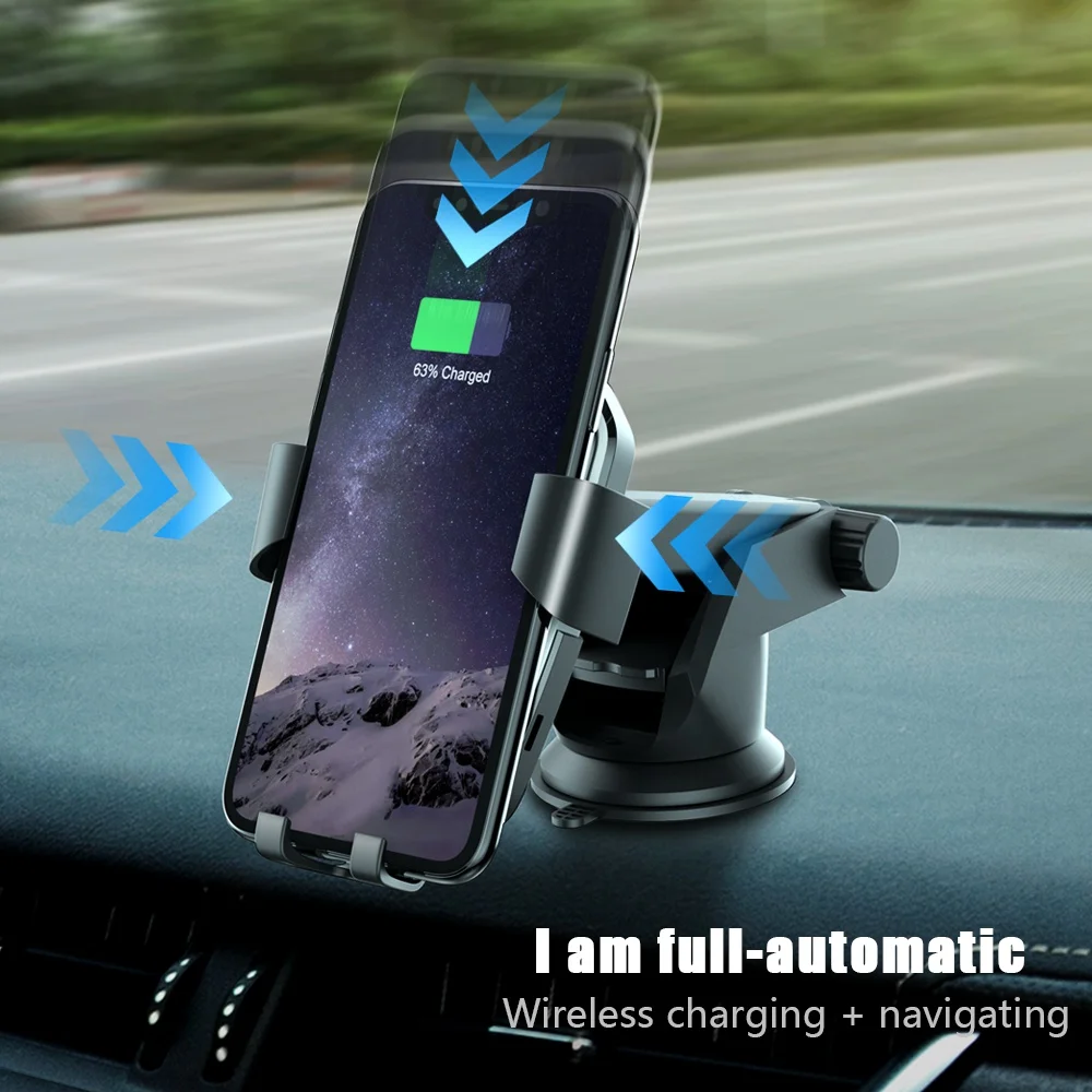Беспроводное зарядное устройство CASEIER для iPhone XS Max X XR 8 Plus автомобильное крепление