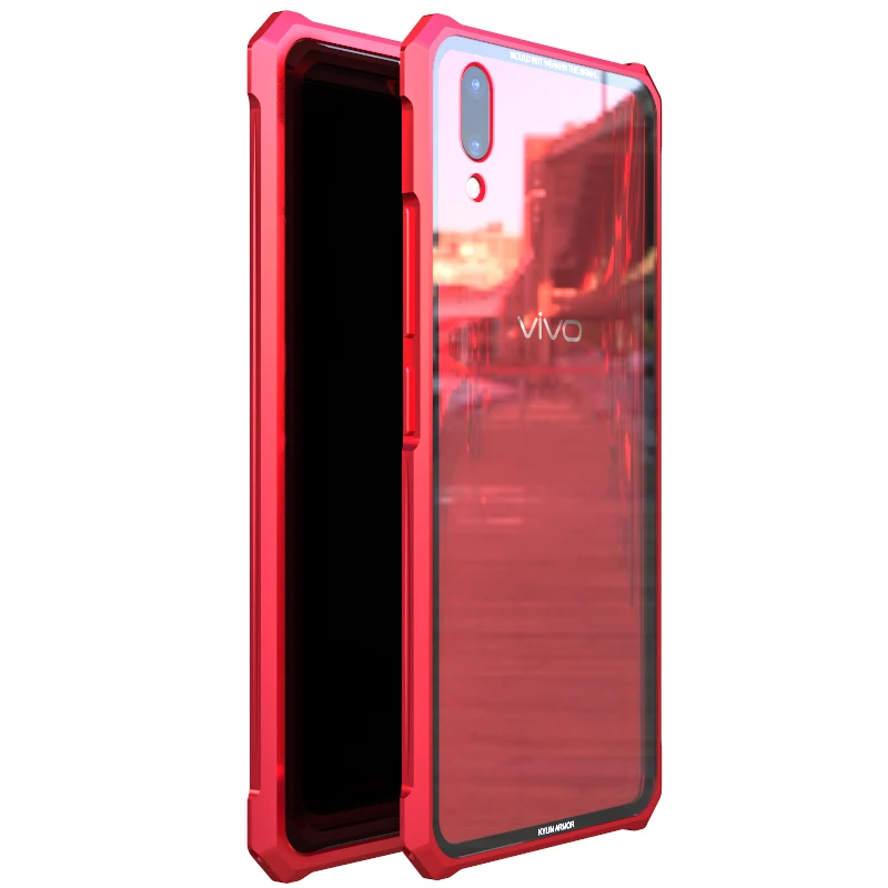 

High-end ultra-thin metal frame Tempered glass mirror shell For VIVO X21 case cover. vivox21