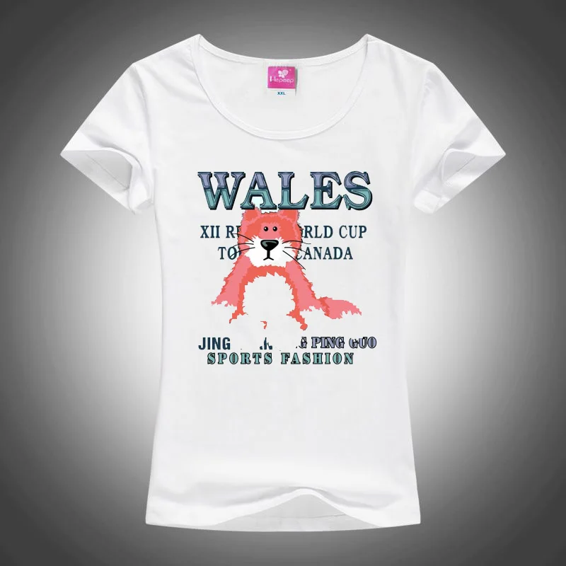 Новая Мода 2017 Новый Harajuku Camisetas Mujer шею O T рубашка Женщин Уэльса Медведь Печати