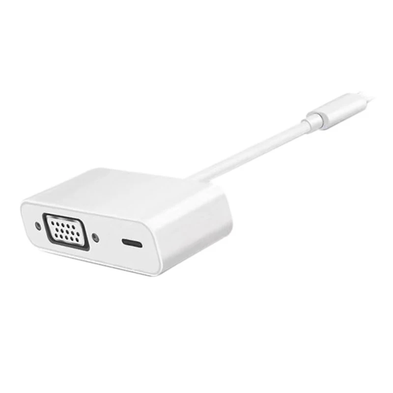 For iPad iPhone 8Pin Interface to VGA Adapter 1080p HD Video Converter Adaptor For iphone5s/6/6s/7/