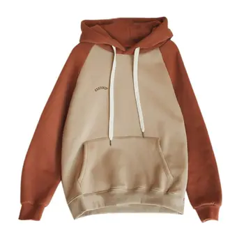 

Women Velvet Warm Plus Size Letter Drawstring Pullover Hoodie Long Sleeve Casual Winter Autumn Loose Tops New