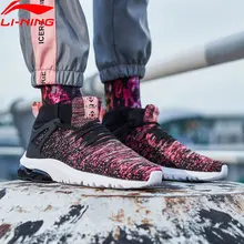Li-Ning/Женская обувь для отдыха на среднем каблуке с пузырьками; удобная спортивная обувь с подкладом; высокие кроссовки; AGLN138 YXB241