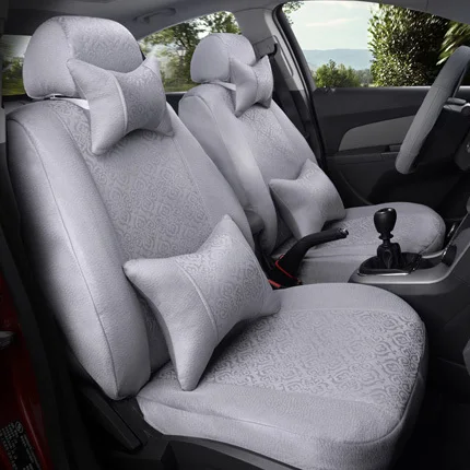 Роскошные чехлы для сидений, подходящие для Mitsubishi ASX 2013, Набор чехлов для автомобильных сидений по индивидуальному заказу, Шелковые Аксессуары для автомобильных сидений - Название цвета: grey
