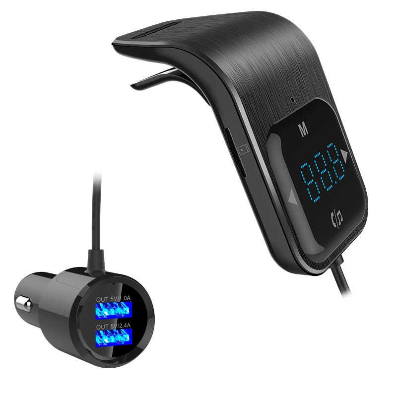 CDEN Car MP3 Player Bluetooth Receiver Handsfree Phone Car FM Transmitter USB Charger TF Card Music Player Touch Button