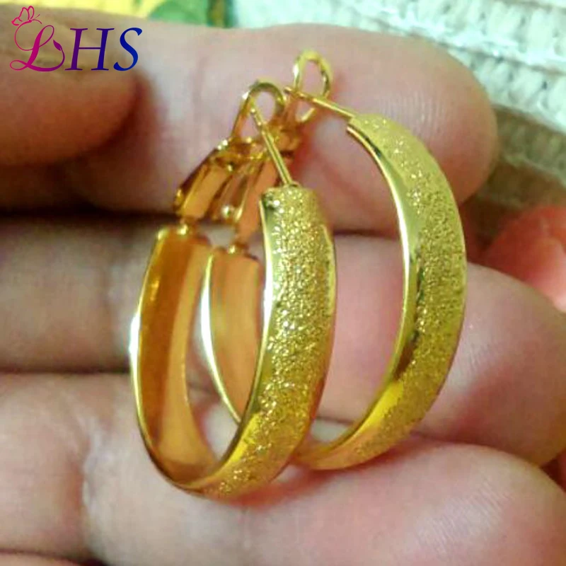 24k Solid Gold Hoop Earrings 14k Hoops 2 5 Inch 24k Solid Gold Hoop Earrings Jewelry