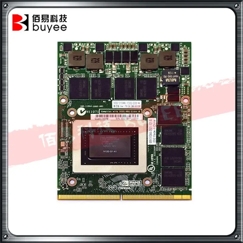 New For Dell Precision M6600 M6700 Laptop NVIDIA Quadro 3000M Q3000M 2GB DDR5 Graphics Cards Video Card N12E-Q1-A1 Replacement
