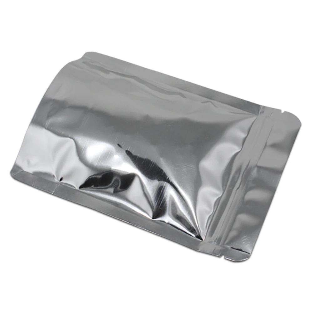 100 шт./лот металлик Mylar Ziplock Фольга сумки Еда хранения Doypack закрывающийся посылка Алюминий встать мешки для орехов сушеные Чай