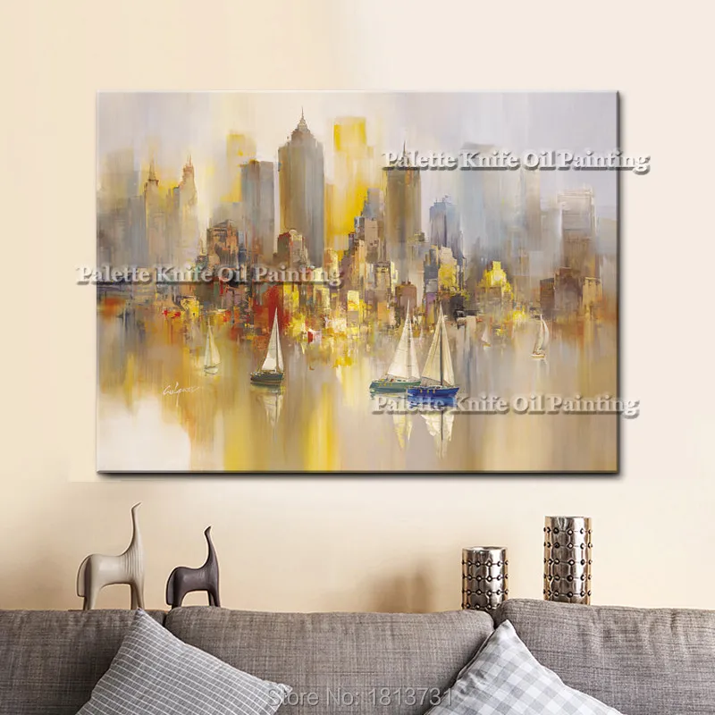 New York City Painting Home Decor Home Decoration Oil painting Wall Pictures for living room Home Decor paint Wall art paint