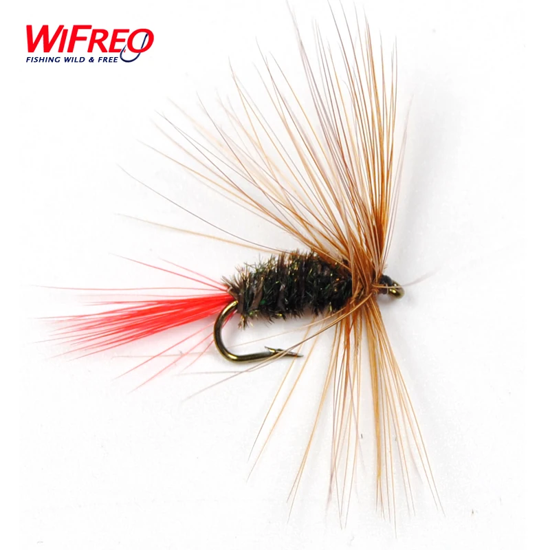 Wifreo 10 шт. Олива Нимфа Mayfly для рыбалки форели сухой крючок Мухи Размер 12 с