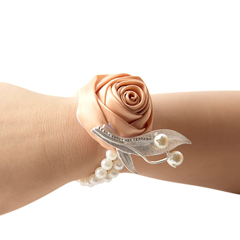 Corsage New Arrival Bridesmaid Bracelet Hand Corsage Flowers Wrist Corsage Pearls Corsage For Wedding Purple Bridal Wristband Corsage New Arrival Bridesmaid Bracelet Hand Corsage Flowers Wrist Corsage Pearls Corsage For Wedding Purple Bridal Wristband