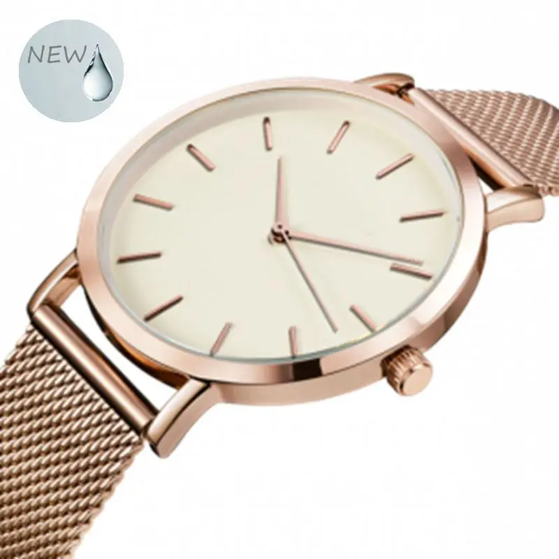 

REOULIONS Unisex simple Quartz Wrist Watch Fashion Big Brand Women Stainless Steel Strap Luxury Simple Style Designed Watches