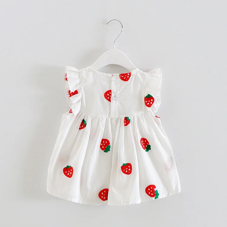 Baby Dress O-neck Summer Cotton Stitched Flower Baby Girl Summer Clothes 2 year Baby Dresses Girl 1