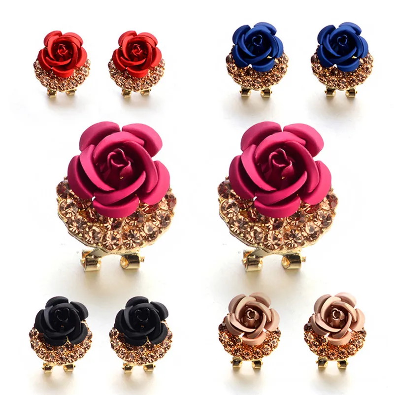 2018 Fashion earrings for women Bohemia Flower Rhinestone  Earrings For Women Summer Style Jewelry Brincos Bijoux Femme J06#N (3)