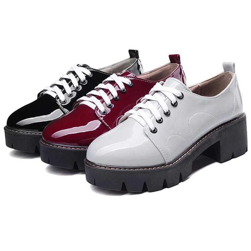 Black Épais Grey À Classique Femmes Hauts Homme Pour Femme Oxford Plate Red Zapatos Chaussures llight Chaussure Footwear1078 Asileto forme Mujer Lacets Talons wine dRUYX5xUwn