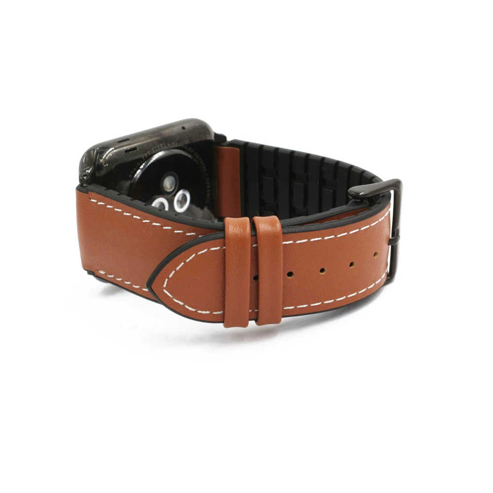 URVOI band for apple watch series1 2 leather strap for iwatch belt high quality breathable TPU back leather face design 38 42mm10