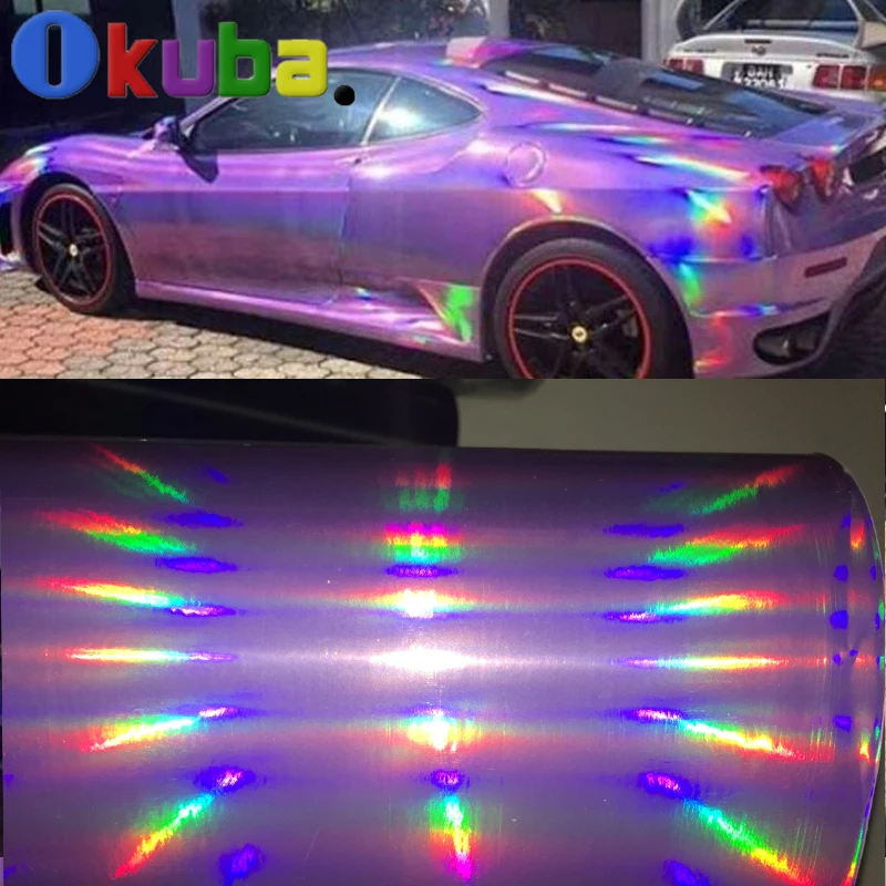 Holographic Foil Chrome Car Wrap For Full Car Body Wrap With Air Bubble