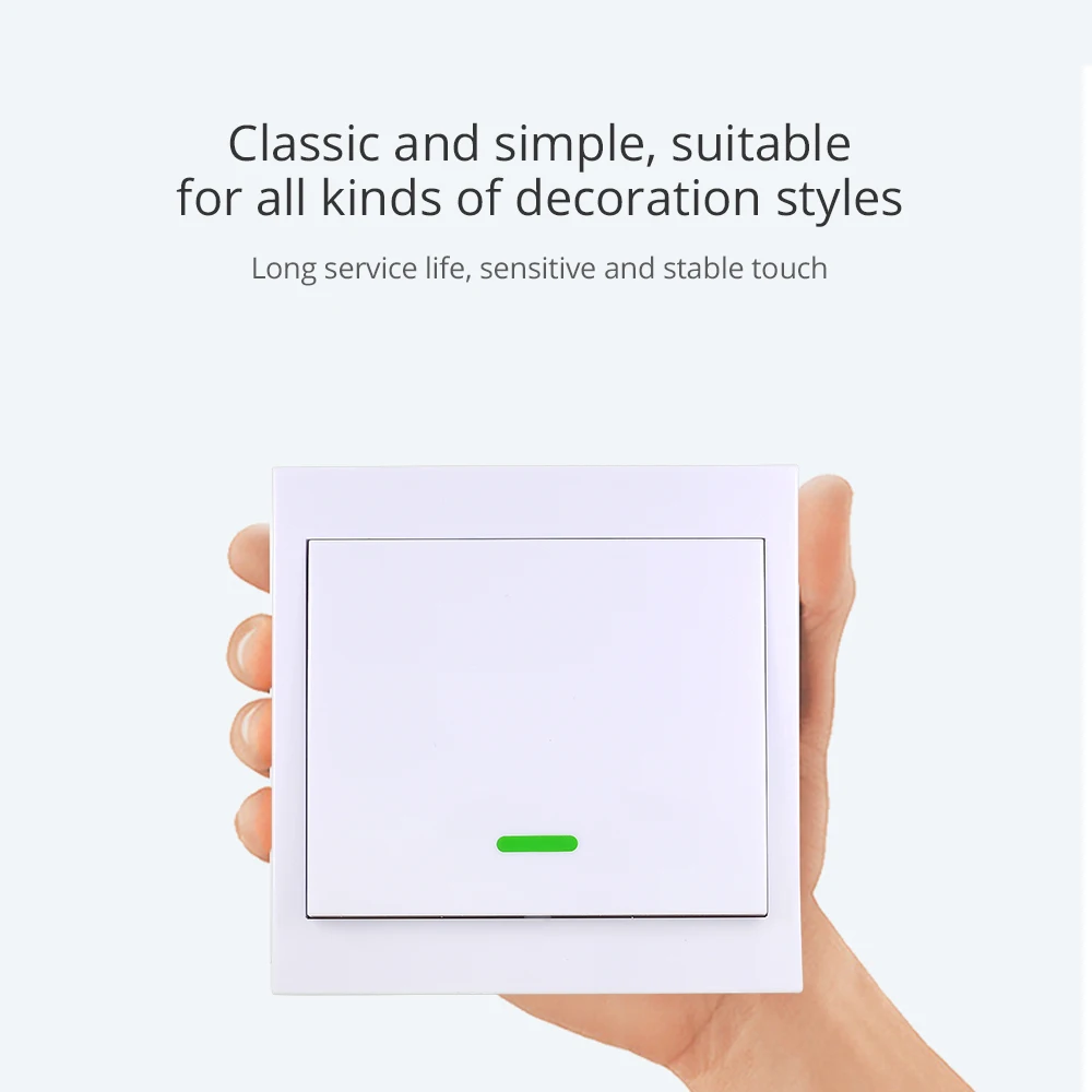  TISHRIC RF Remote controller 433Mhz Transmitter 86 Type Wall Panel Sticky Smart Home work with SONO - 32977815880