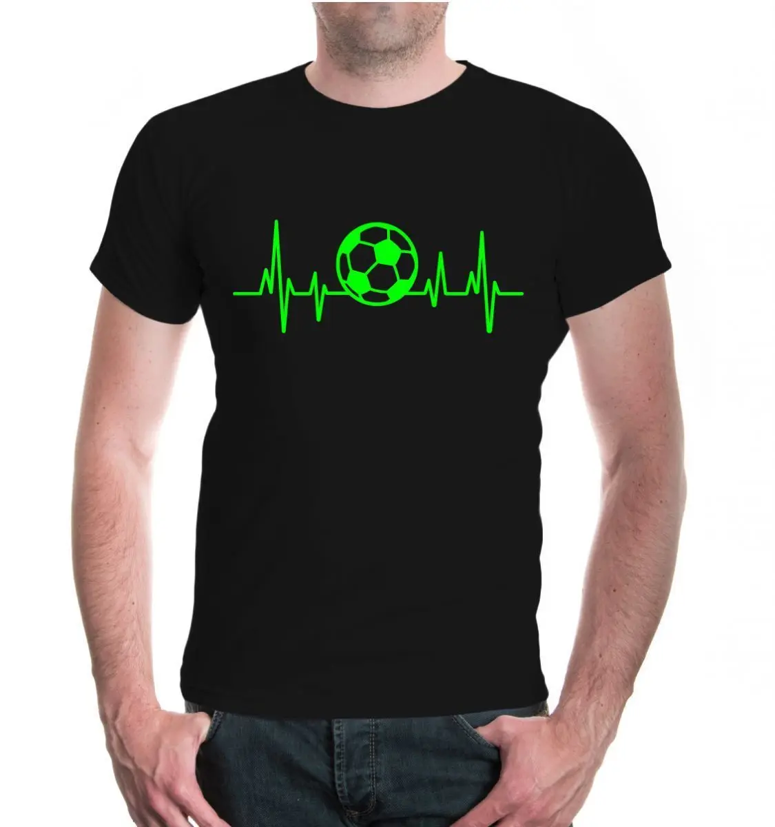 Herren Unisex Kurzarm T-Shirt Frequenz-Footballer Fubball Fanshirt Fussball | Мужская одежда