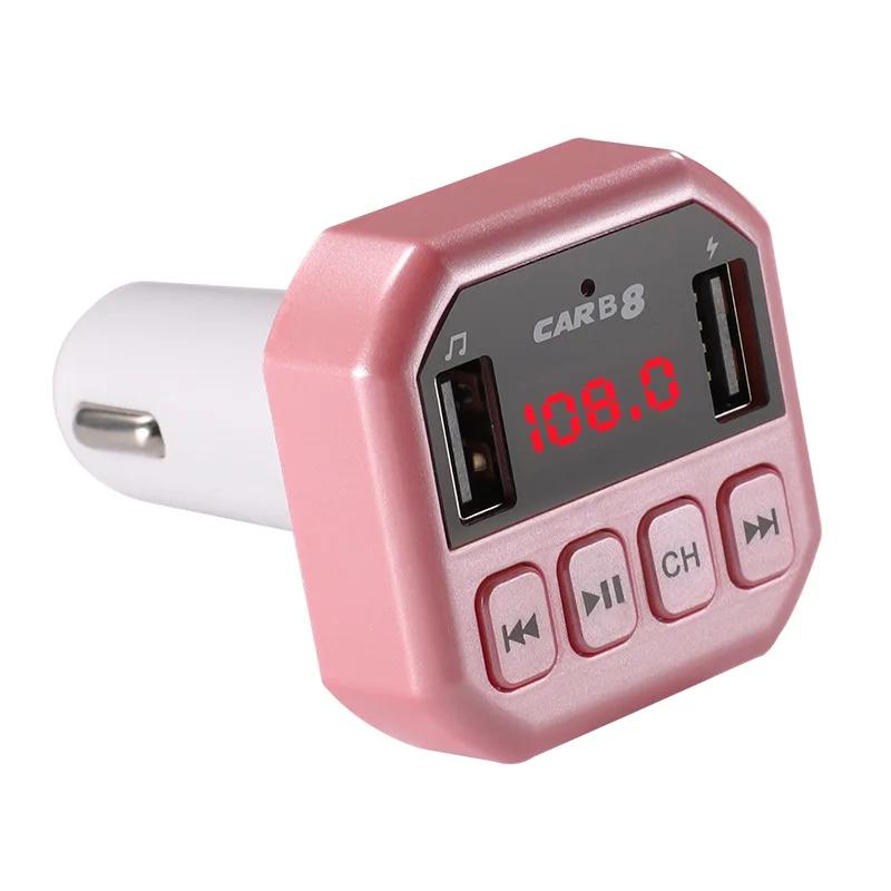 

12V-24V Power Supply Wireless Bluetooth 4.1 Car FM Transmitter Kit MP3 Player 3.1A Dual USB Charger Support Handsfree Calls