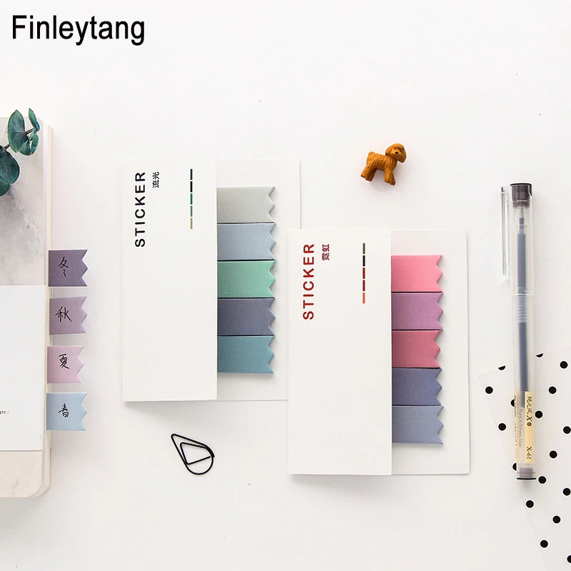 

Lovely Simple Gradient Color Guestbook Memo Pad Notes Stickers Bookmarks Student Creative Stationery School Office Supplies