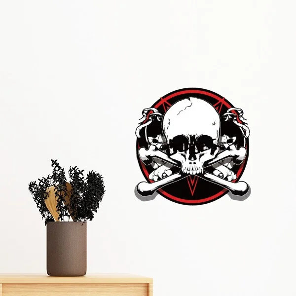 Skeleton Pirate Decoration Pattern Removable Wall Sticker Art Decals