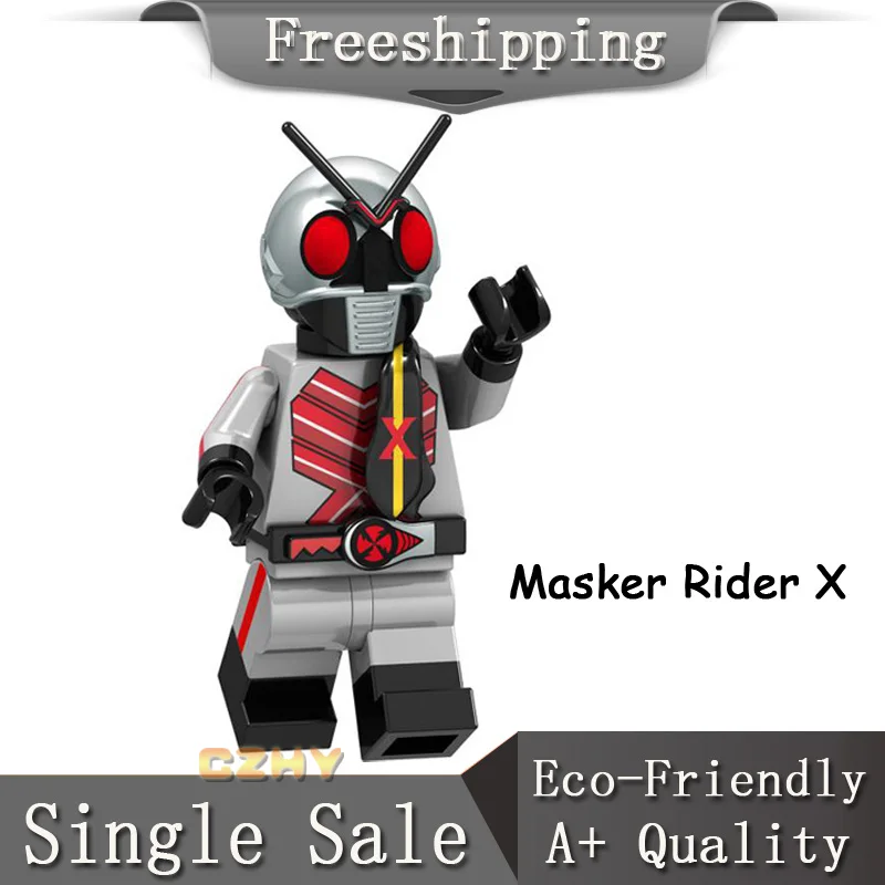 

Pop Masker Rider X Kamen Rider V3 Building Blocks Baltan-seijin Figures Riderman Mazinger Z Bricks Toys for Children XL040