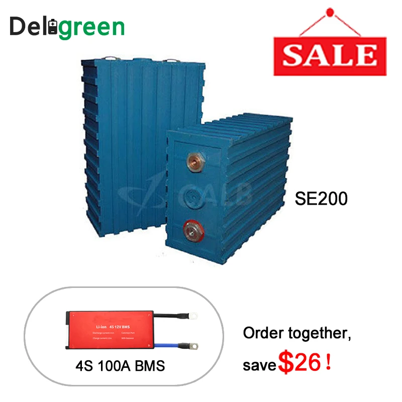

Buy 4PCS CALB LIFEPO4 Lithium Battery Pack 12.8V200AH With 4S 12V 100A BMS/PCM/PCB for lipo Battery Balancing