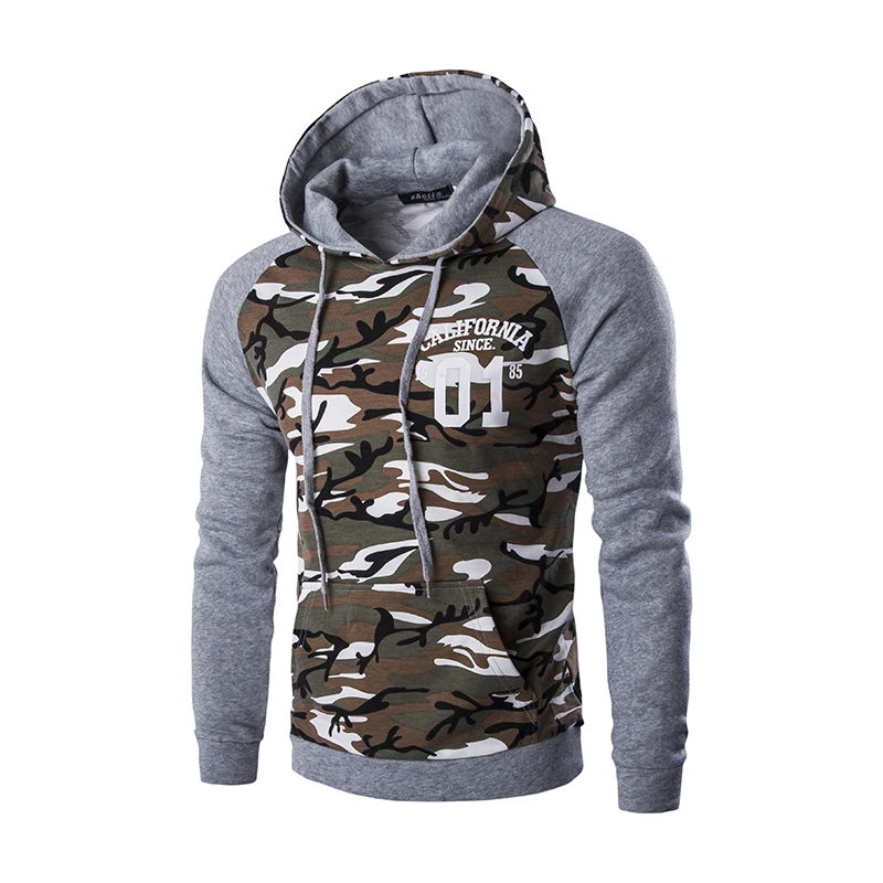 Causal Men Hoodies California Theme Camouflag / Camo Color
