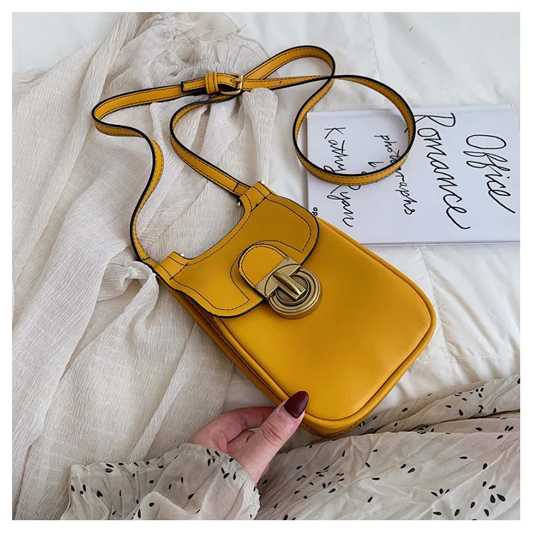 

The New Women Crossbody Fashion Simple Shoulder Strap Buckle Vertical Square Retro Small Square Temperament Bags 2019