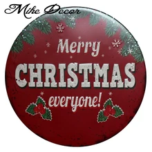 [Mike Decor] Счастливого Рождества каждая металлическая картина "знак" Современный Подарок настенная Ремесленная дощечка фестиваль классный Декор YA-983