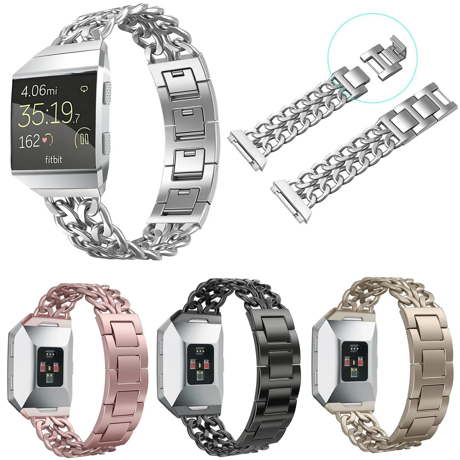 fitbit ionic stainless steel band