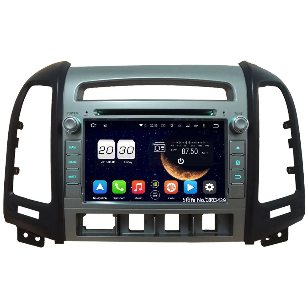 

7" 4G Octa Core Android 6.0 4GB RAM 32GB ROM Car DVD Radio Stereo GPS For Hyundai SANTA FE 4 Hole 2006 2007 2008 2009 2010 2011