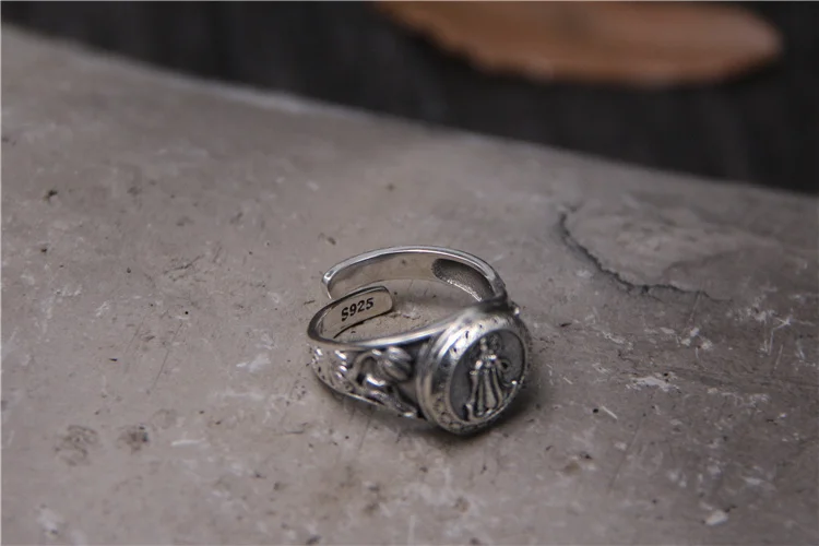 Модное кольцо гуанина унисекс большие широкие кольца Будда Таиланд ручная работа удача мужское украшение ювелирных изделий